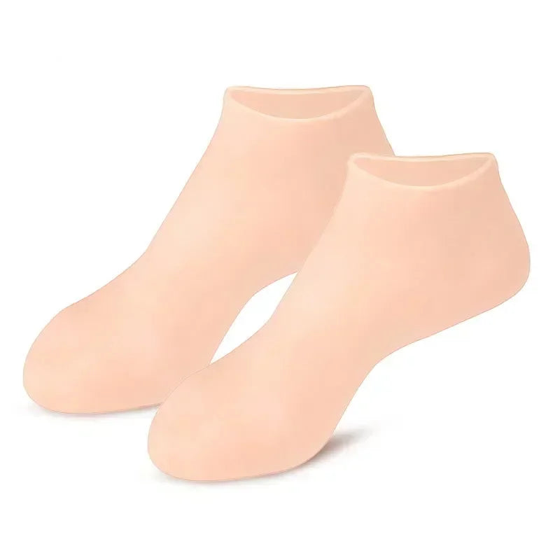 1 Pair Silicone Moisturizing Socks Exfoliating Gel Heel Socks Callus Cracked Dead Skin Remove Protector Pain Relief Foot Care