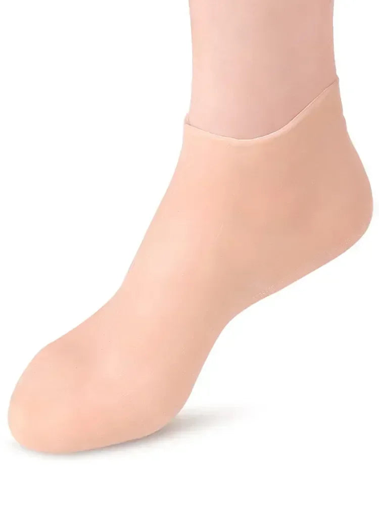 1 Pair Silicone Moisturizing Socks Exfoliating Gel Heel Socks Callus Cracked Dead Skin Remove Protector Pain Relief Foot Care