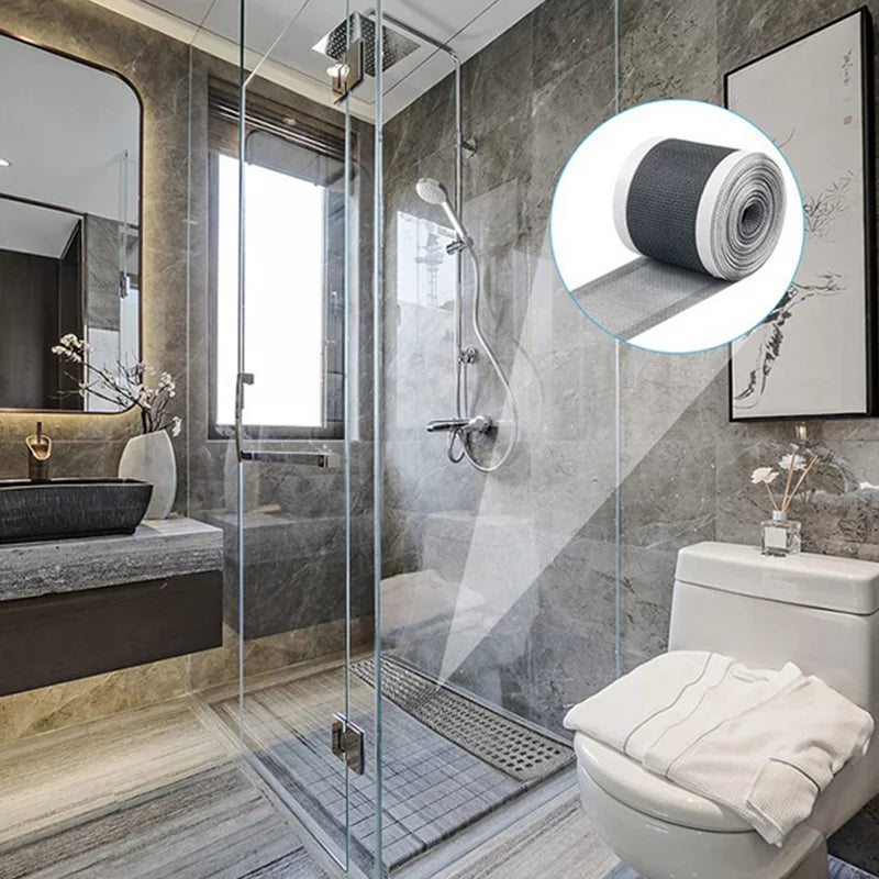 4/5/10m Cuttable Shower Drain Hair Catcher Self-Adhesive Floor Drain Stickers Disposable Mesh Bathroom Kitchen Sink Hair Filter