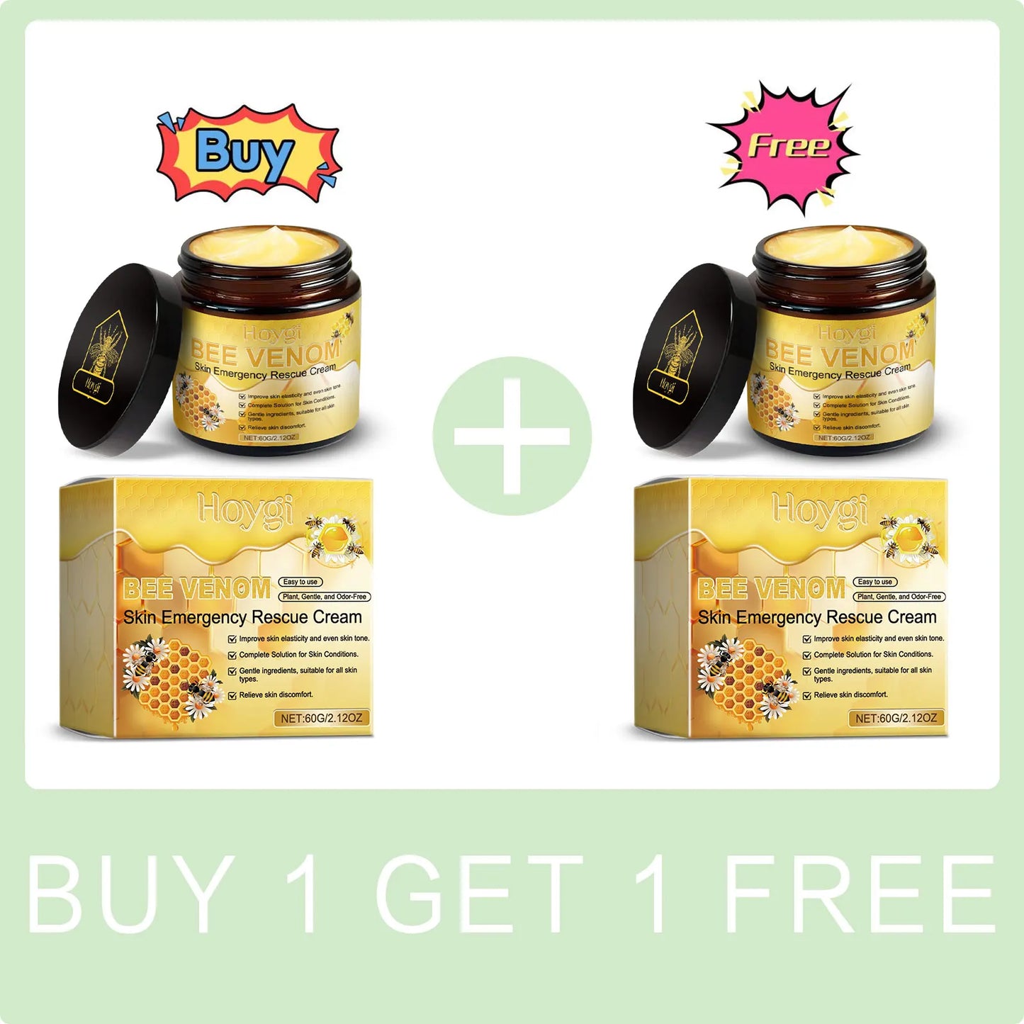 Bee Venom Cream Relieves Redness Repair Damage Skin Strengthens Skin Barrier Deep Moisturizing Skin Care Nourishing Body Cream